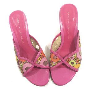 Sacha London low heeled sandals Sz 7B